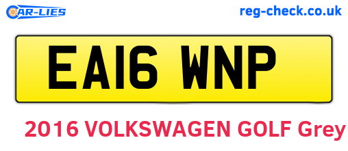 EA16WNP are the vehicle registration plates.