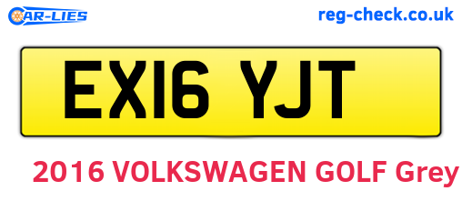 EX16YJT are the vehicle registration plates.