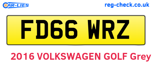 FD66WRZ are the vehicle registration plates.