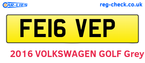 FE16VEP are the vehicle registration plates.