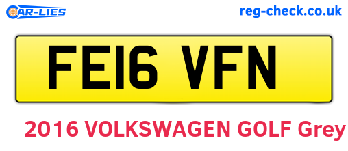 FE16VFN are the vehicle registration plates.