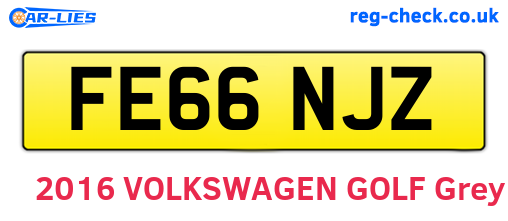 FE66NJZ are the vehicle registration plates.