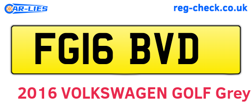 FG16BVD are the vehicle registration plates.