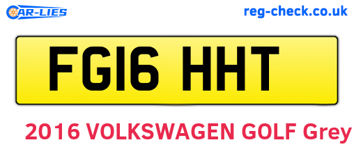 FG16HHT are the vehicle registration plates.
