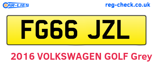 FG66JZL are the vehicle registration plates.