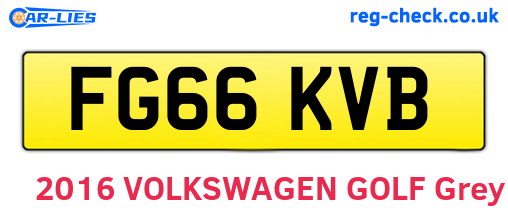 FG66KVB are the vehicle registration plates.