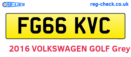 FG66KVC are the vehicle registration plates.
