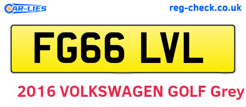 FG66LVL are the vehicle registration plates.
