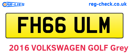 FH66ULM are the vehicle registration plates.