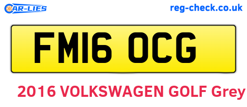 FM16OCG are the vehicle registration plates.