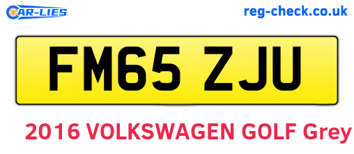 FM65ZJU are the vehicle registration plates.