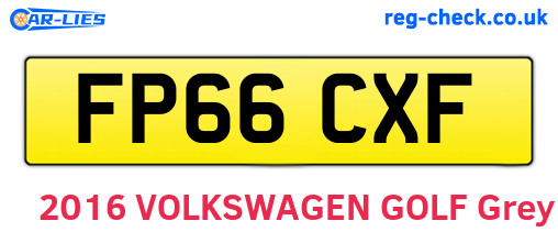 FP66CXF are the vehicle registration plates.