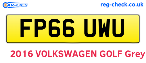 FP66UWU are the vehicle registration plates.