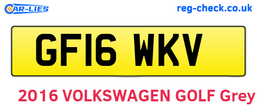 GF16WKV are the vehicle registration plates.