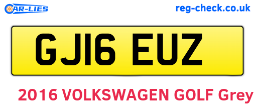 GJ16EUZ are the vehicle registration plates.