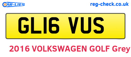 GL16VUS are the vehicle registration plates.