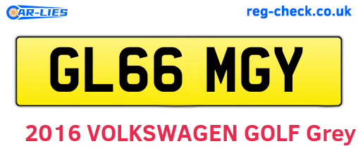 GL66MGY are the vehicle registration plates.