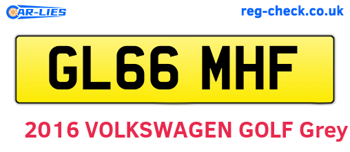 GL66MHF are the vehicle registration plates.