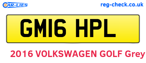 GM16HPL are the vehicle registration plates.