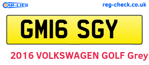 GM16SGY are the vehicle registration plates.
