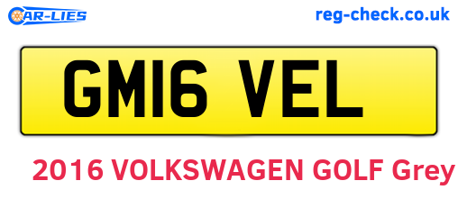 GM16VEL are the vehicle registration plates.
