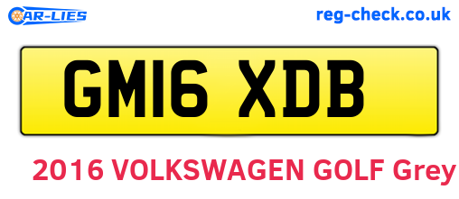 GM16XDB are the vehicle registration plates.