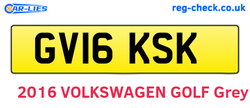 GV16KSK are the vehicle registration plates.