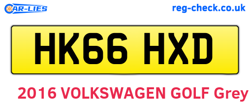 HK66HXD are the vehicle registration plates.