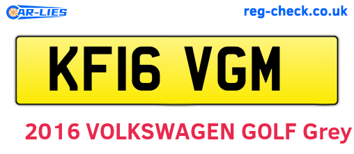 KF16VGM are the vehicle registration plates.