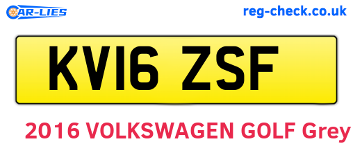 KV16ZSF are the vehicle registration plates.
