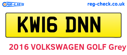 KW16DNN are the vehicle registration plates.