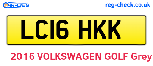 LC16HKK are the vehicle registration plates.