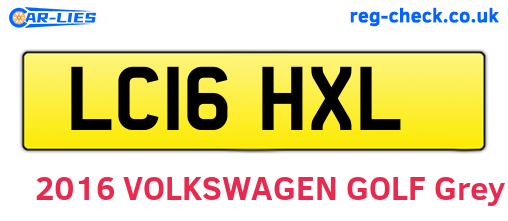 LC16HXL are the vehicle registration plates.