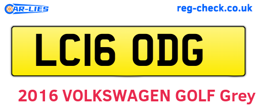 LC16ODG are the vehicle registration plates.