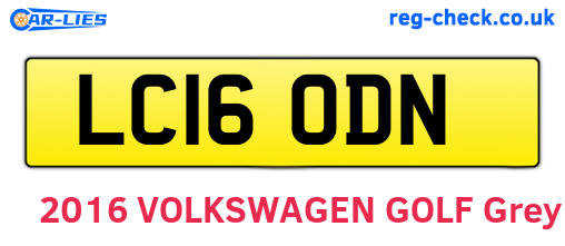 LC16ODN are the vehicle registration plates.