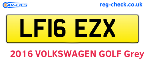 LF16EZX are the vehicle registration plates.