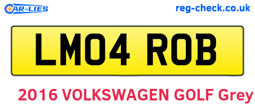 LM04ROB are the vehicle registration plates.