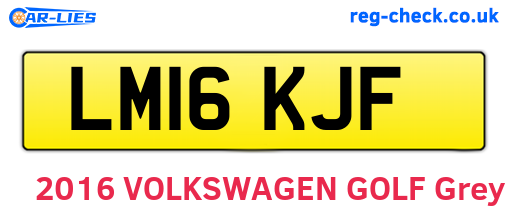 LM16KJF are the vehicle registration plates.
