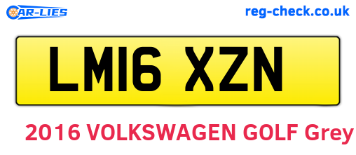 LM16XZN are the vehicle registration plates.