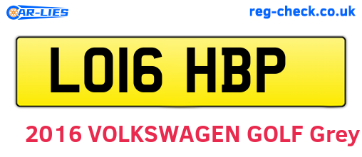 LO16HBP are the vehicle registration plates.