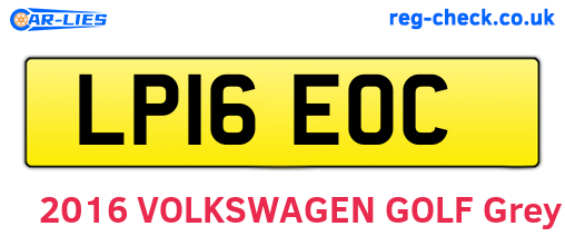LP16EOC are the vehicle registration plates.