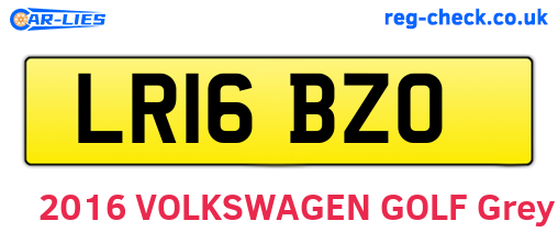 LR16BZO are the vehicle registration plates.