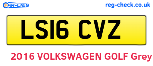 LS16CVZ are the vehicle registration plates.
