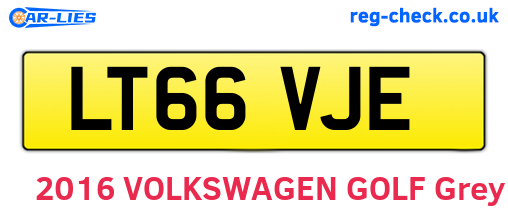LT66VJE are the vehicle registration plates.