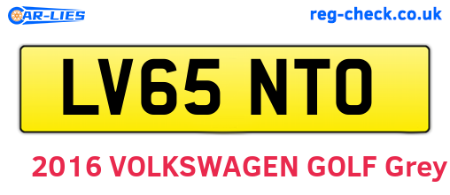 LV65NTO are the vehicle registration plates.
