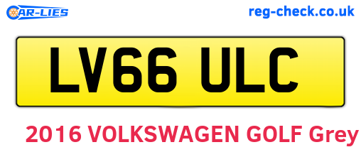 LV66ULC are the vehicle registration plates.