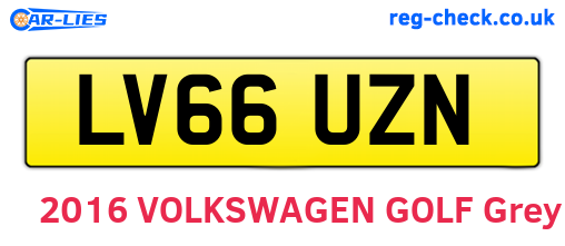 LV66UZN are the vehicle registration plates.