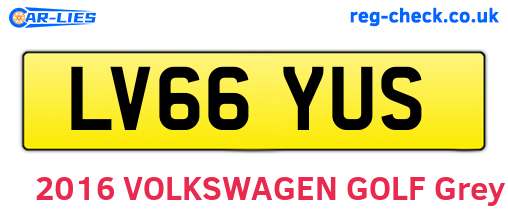 LV66YUS are the vehicle registration plates.