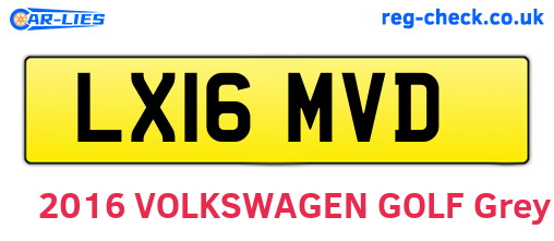 LX16MVD are the vehicle registration plates.
