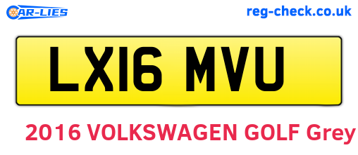 LX16MVU are the vehicle registration plates.